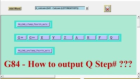 NX Post builder  G84  How to output Q Step#