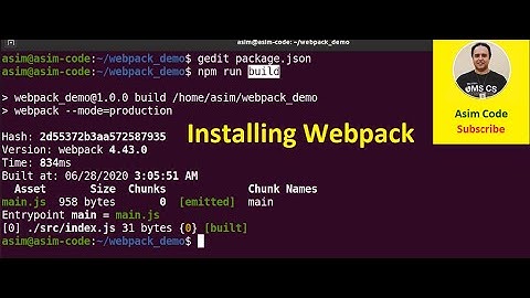 Installing Webpack