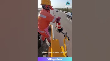 This Traffic Cone Machine is oddly SATISFYING AF! 😂 Work smarter! #oddlysatisfying  #construction