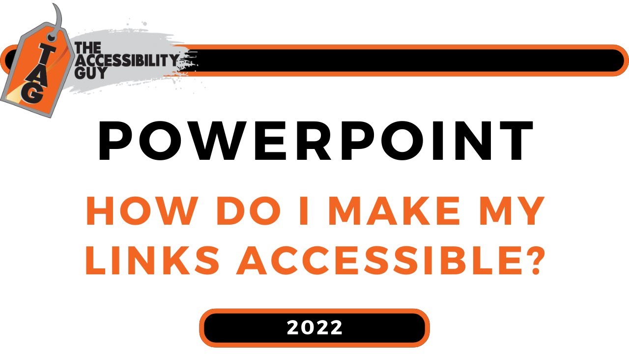 Links in PowerPoint for Accessibility - YouTube