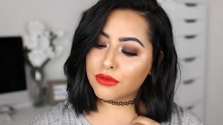 Matte Brown Eyes + Red Orange Lip |MissTiffanyKaee screenshot 1