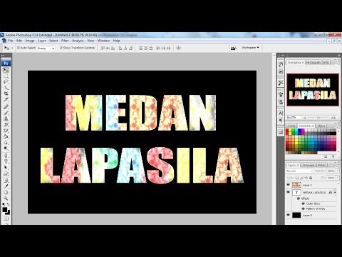 Tutorial Membuat Efek Text Neon Glow di Adobe Photoshop CS | #EfekPhotoshop