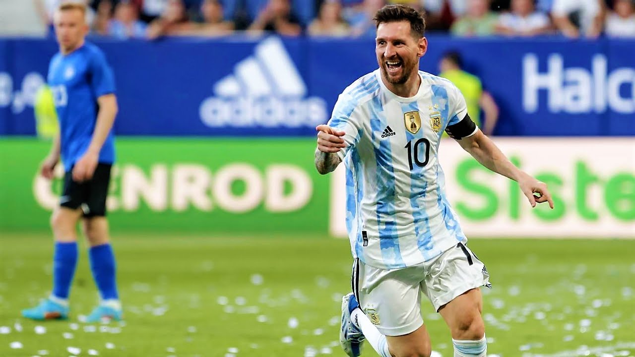 Messi Scored 5 Goals Vs Estonia 22 Youtube