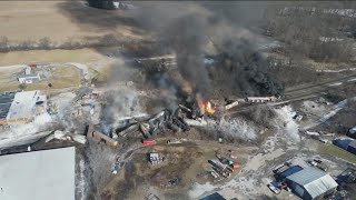 Upset Ohio town residents seek answers over train derailment