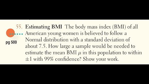 Finding the Sample Size of a One Sample Z Interval for Population Mean