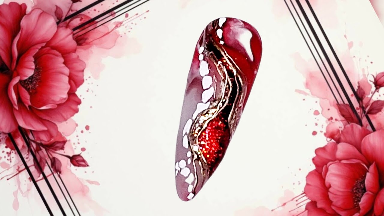 Зимняя абстракция с растекашками. МК/Winter Abstraction with Flowing.  Tutorial.