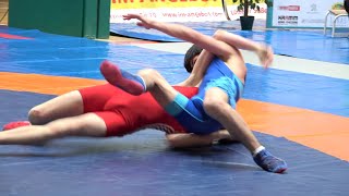 Wrestling / Ringen LM Sachsen 2024, Leipzig, Jugend A (U17) Freestyle, 60 kg, Britvin - Saidov