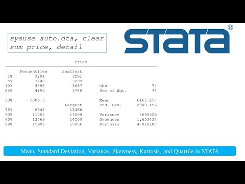 Mean, Variance, Standard