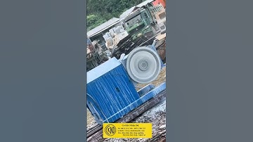 Bàn gia và vận hành máy cắt đá bằng dây kim cương 55kw cắt xẻ và khai thác mọi loại đá - #shorts