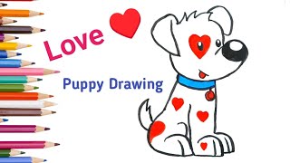 How to make your Puppy Love you ❤️ Kya Love wala PUPPY drawing karsakte hai 😳😲💕@3stepsdrawing757