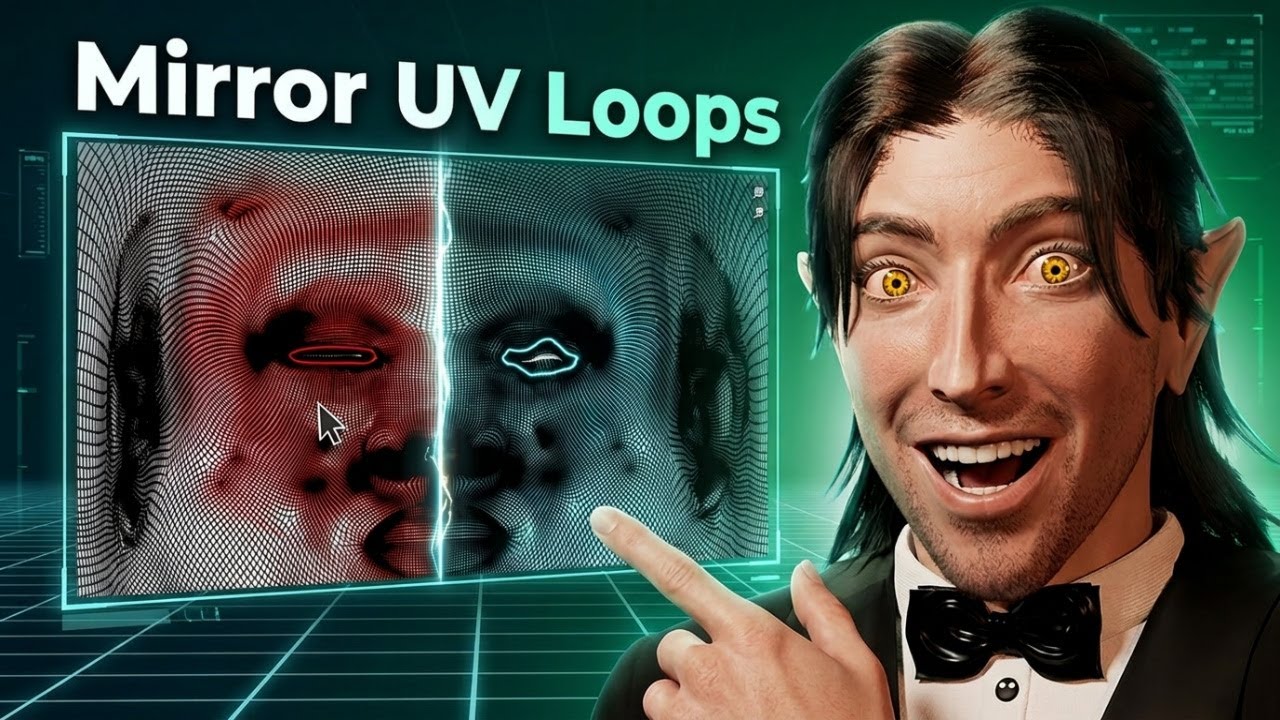 Free Addon to Mirror UV Loops Instantly in Blender - YouTube