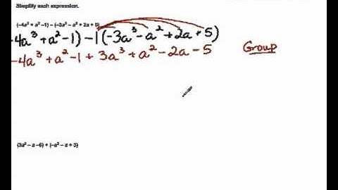 Simplify Polynomial Expressions