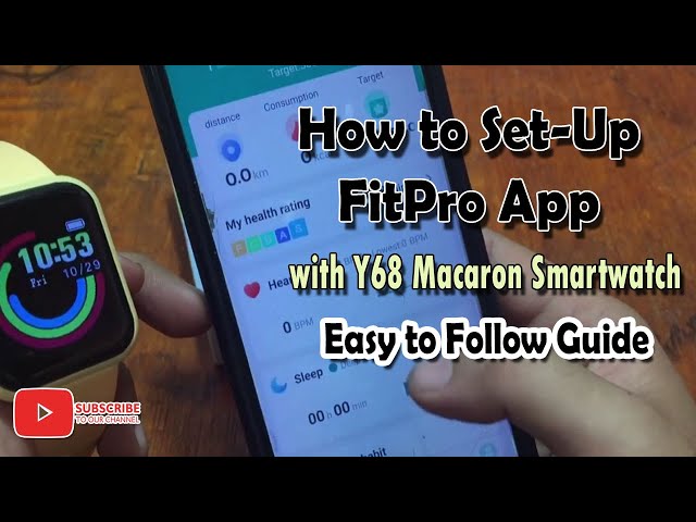 How to Setup FitPro app in Smartphone with Y68 Macaron Smartwatch - YouTube
