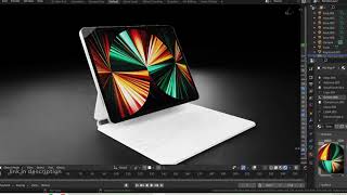 3D Model iPad M1 with Keyboard screenshot 1