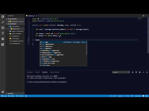 Discord Economy Bot using discord.js & quick.db #1 - Balance Command.