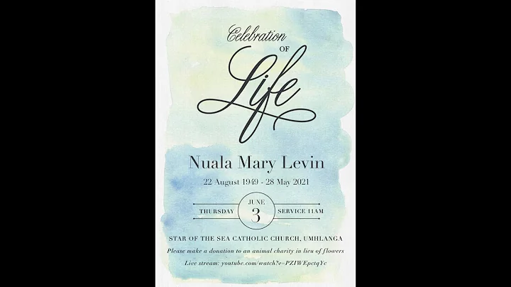 Nuala Mary Levin: Funeral service
