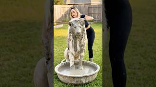 Turn a Lion Into Beautiful DIY Garden Decor 🦁🌹🌿