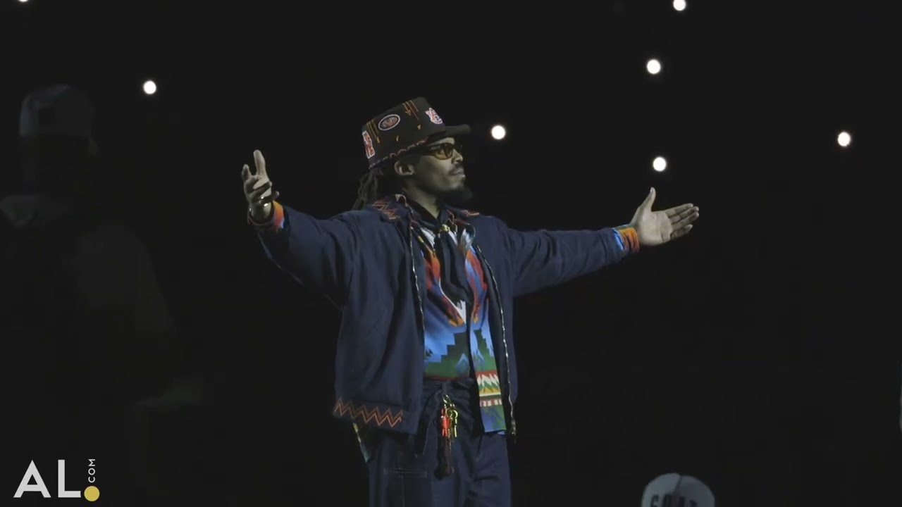 Auburn retires Cam Newton's jersey at Jordan-Hare stadium.