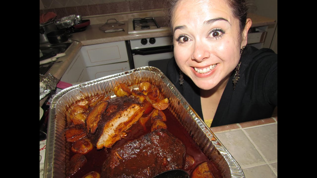 Como hacer pierna adobada al horno/Marisolpink