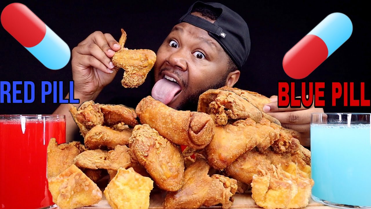 FRIED CHICKEN WINGS MUKBANG  @Tamz Table  RED PILL • BLUE PILL ~ 13K Celebration Challenge 🔴🔵|