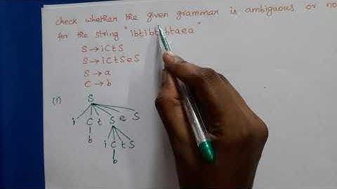Theory of Computation: Ambiguous Grammar - Example