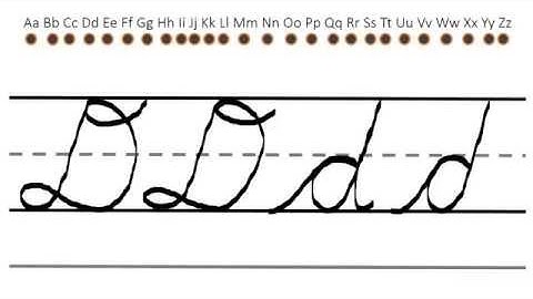 Cursive Letters Video Tutorials (32 of 33) D d