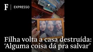 Filha de moradora volta a casa destruída em Flores da Cunha