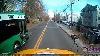 Rockland Town Bus Crosses Double Yellow Line To Bypass School Bus