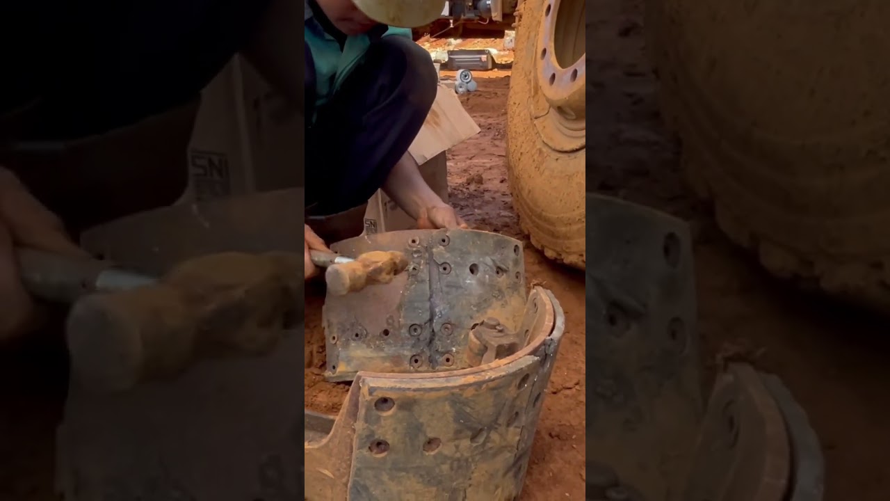 Replace lining brake Dump Truck #Howo 371