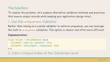 How to Fix Custom Validator Issues in Rails: A Guide to Unique Validations
