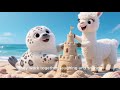 Dar-Dar the baby seal plays at the beach!