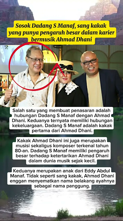 sosok dadang s manaf, kakak ahmad dhani yg punya pengaruh besar dlm karir musik dhani #shortsfeed
