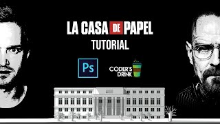 How to Create Stunning Black & White Images in Photoshop | Ft La casa de papel | Photoshop Tutorial screenshot 1