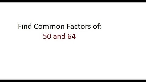 Finding Common Factors of two numbers