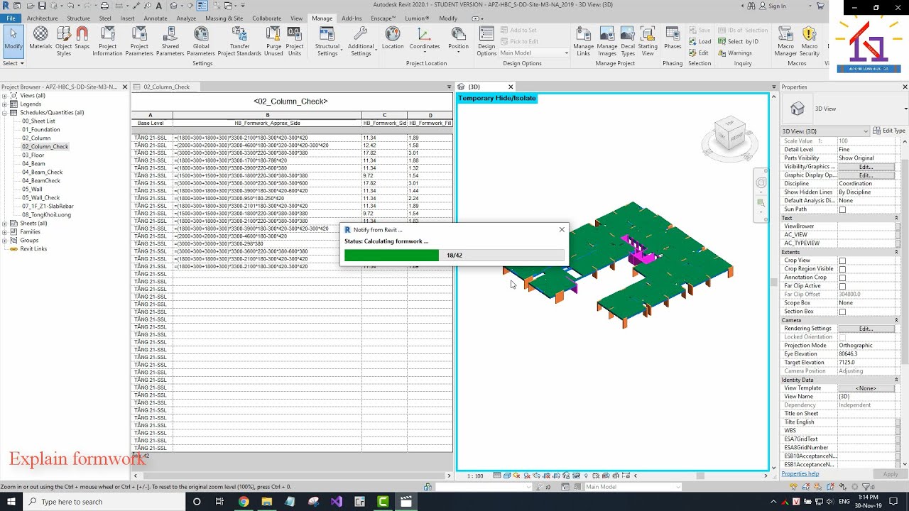 Trim Column, Split Framing and Explain Formwork | Revit API - YouTube