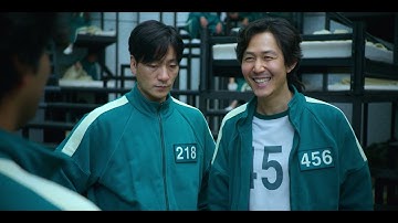 Gi-hun and Sangwoo (456 & 218) scenes - Squid Game