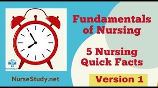 Nursing Quick Facts Fundamentals of Nursing Version 1
