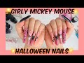 *Easy Girly Halloween Mickey Mouse Nail set!! |Press On Nails |