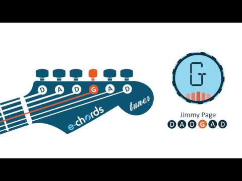 E-Chords Guitar Tuner - Jimmy Page Tuning - D A D G A D