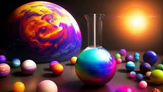 Free Stock Videos - magical potion and multi colored planets and spheres in background AI art screenshot 4