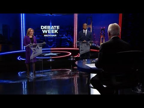 Jocelyn Benson and John James meet for Michigan gubernatorial debate