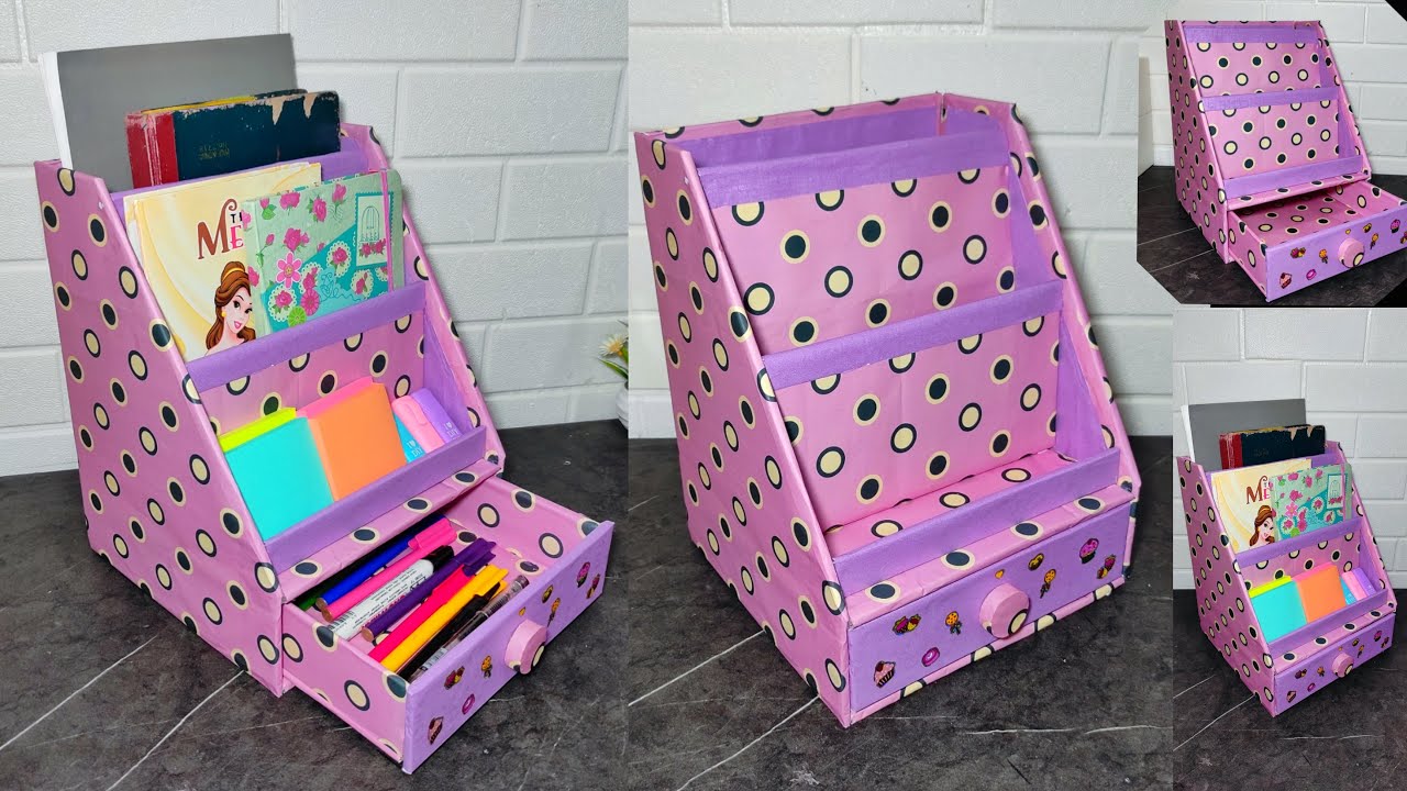 Awesome Cardboard Craft Ideas Desk Organizer From Cardboard Recycle awesome-cardboard-craft-ideas-desk-organizer-from-cardboard-recycle