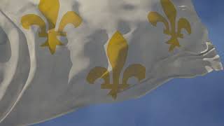 Waving flag and Royal Anthem of the Kingdom of France (Historical)