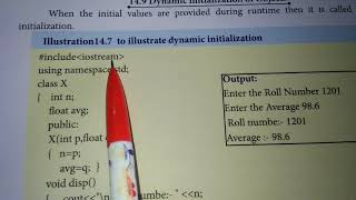 XI STD  - COMPUTER SCIENCE-  Ch 14 Invocation of Constructor, Dynamic initialization of objects