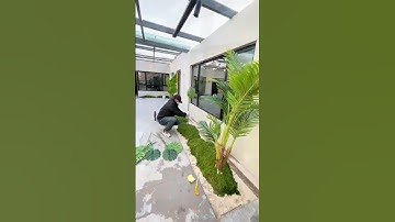 Thi công tiểu cảnh cây giả trang trí hành lang  #news #homedecor #câygiả #plants #caydecor