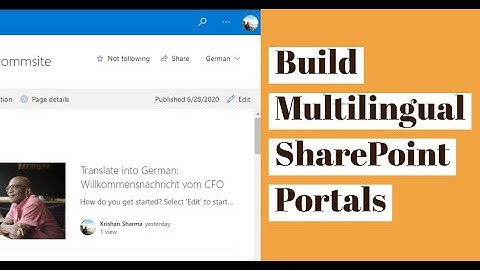 How to create a multilingual SharePoint Communication site