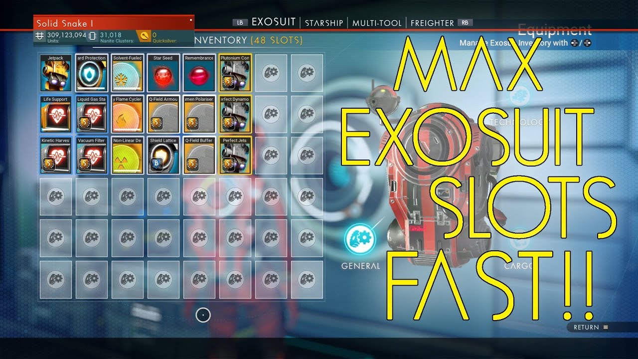 How to Get Max Exo Suit Slots and Make MILLIONS of Units | No Mans Sky
