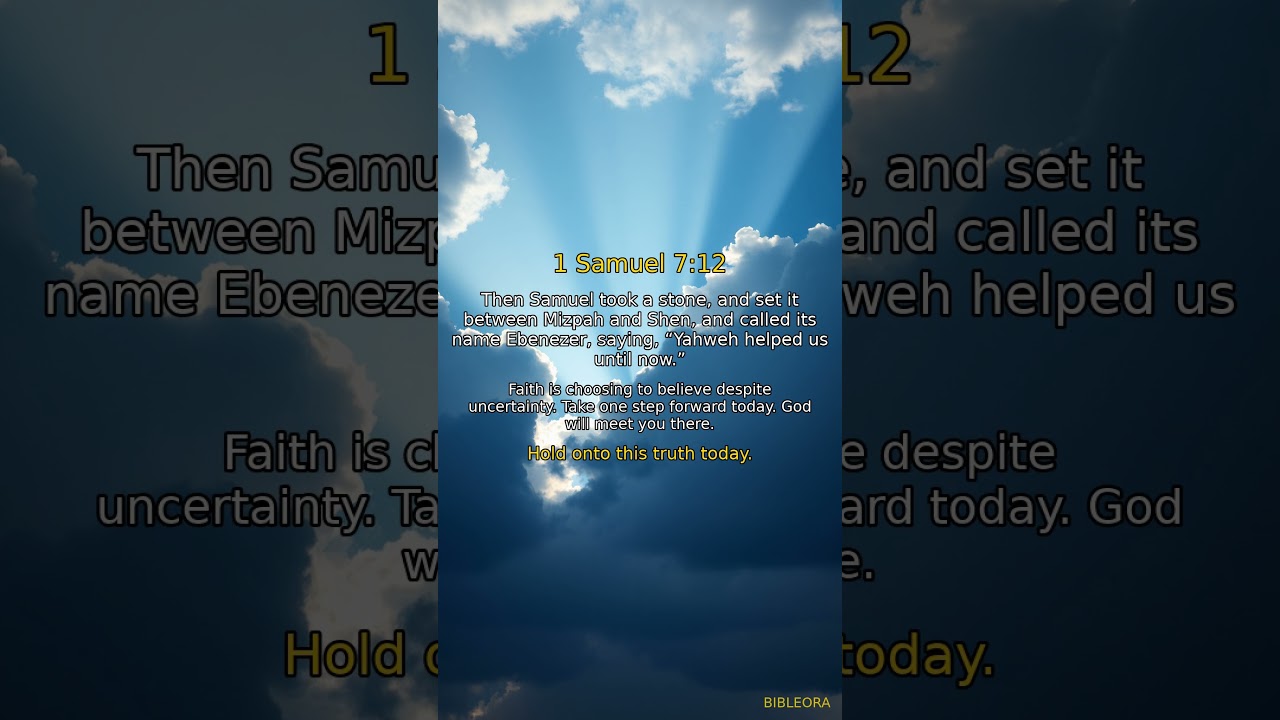 🙏 GOD'S WORD: 1 Samuel 7:12 #shorts