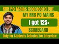 My RRB Po Mains SCORECARD 2022  I Got 125 Marks  RRB Po Scorecard Out  rrbpo