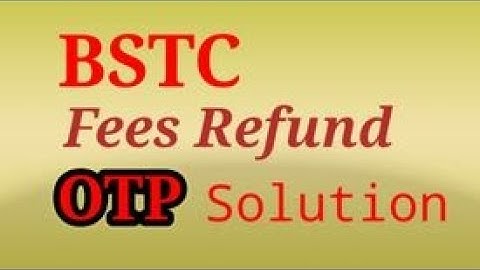 #BSTC Fees Refund OTP Solution #PREDELED #tranding #youtube
